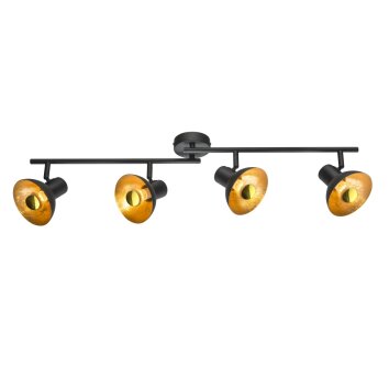 Globo LOTTE ceiling spotlight LED black, 4-light sources