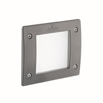 Ideal Lux LETI Outdoor Wall Light grey, 1-light source