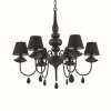 Ideal Lux BLANCHE Chandelier black, 6-light sources