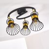 Ayen Ceiling Light black-gold, 3-light sources
