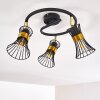 Ayen Ceiling Light black-gold, 3-light sources