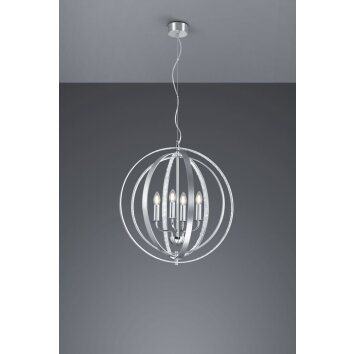 Trio CANDELA chandelier aluminium, 4-light sources