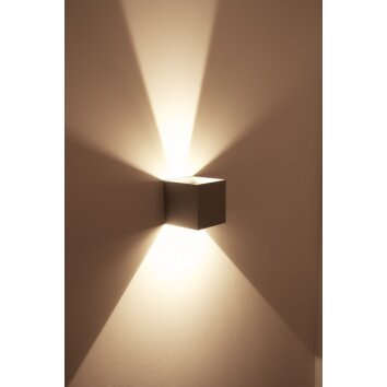Helestra wall light LED grey, silver, 2-light sources