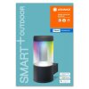 LEDVANCE SMART+ Outdoor Wall Light grey, 1-light source, Colour changer