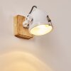 Wall Light Coruna Light wood, white, 1-light source