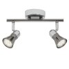 Brilliant JUPP ceiling spotlight LED chrome, black, 2-light sources