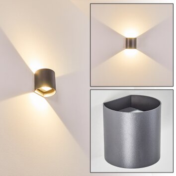 VIKOM outdoor wall light LED anthracite, 2-light sources