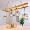 KOTOR Pendant Light Light wood, black, 4-light sources