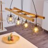 KOTOR Pendant Light Light wood, black, 4-light sources