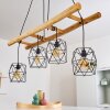 KOTOR Pendant Light Light wood, black, 4-light sources