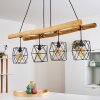 KOTOR Pendant Light Light wood, black, 4-light sources