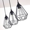 KAVVI Pendant Light black, 3-light sources