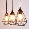 KAVVI Pendant Light black, 3-light sources