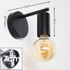 Pamunkey Wall Light black, 1-light source