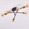 Coppet Ceiling Light black-gold, 6-light sources