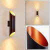 SAULCY Outdoor Wall Light LED black-gold, 2-light sources