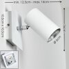 ZUOZ wall spotlight white, 1-light source