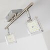 Kiruna Ceiling Light LED chrome, matt nickel, 2-light sources