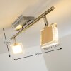 Kiruna Ceiling Light LED chrome, matt nickel, 2-light sources