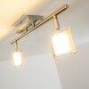 Kiruna Ceiling Light LED chrome, matt nickel, 2-light sources