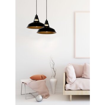Lucide BRASSY-BIS Pendant Light black, 1-light source