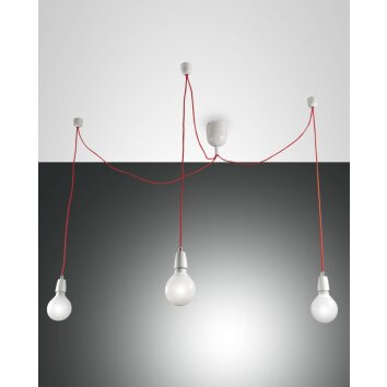 Fabas Luce BLOG Pendant Light red, white, 3-light sources