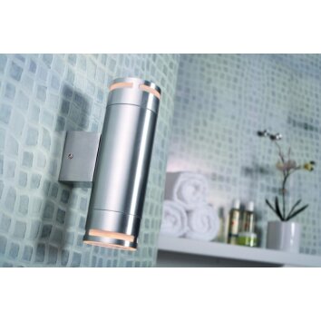 Nordlux CAN outdoor wall light aluminium, 2-light sources