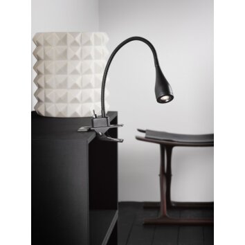 Nordlux MENTO clamp-on light LED black, 1-light source