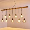 BARBENGO Pendant Light Light wood, black, 9-light sources