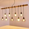 BARBENGO Pendant Light Light wood, black, 9-light sources