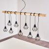 BARBENGO Pendant Light Light wood, black, 9-light sources