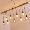 BARBENGO Pendant Light Light wood, black, 9-light sources