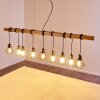 BARBENGO Pendant Light Light wood, black, 9-light sources