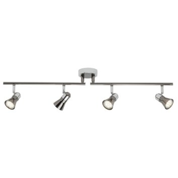Brilliant JUPP ceiling spotlight LED chrome, black, 4-light sources