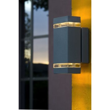Lutec LAMPEN FOCUS Outdoor Wall Light anthracite, 2-light sources