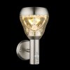 Globo outdoor wall light LED clear, 1-light source, Motion sensor