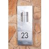 Konstsmide MODENA house number light grey, 1-light source