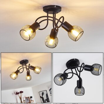 CAIRNS Ceiling Light black, 3-light sources