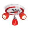 Brilliant Racing round spotlight red, white, 3-light sources