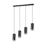 Pendant Light Trio Leuchten ROBIN black, 4-light sources