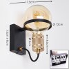 Okudari Wall Light black-gold, 1-light source