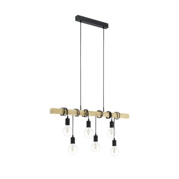 Eglo TOWNSHEND Pendant light black, 6-light sources