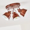 Ceiling Light Safari rust-coloured, 3-light sources