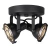 Brilliant JESPER round spotlight LED black, 2-light sources