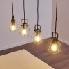 Sundsvall Pendant Light brown, black, 4-light sources