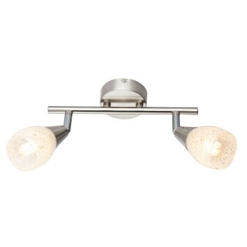 Globo KRISTALL Ceiling light matt nickel, 2-light sources