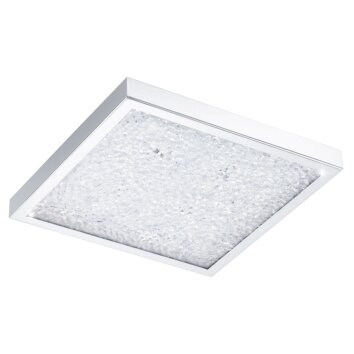 Eglo CARDITO ceiling light LED chrome, Crystal optics, 1-light source