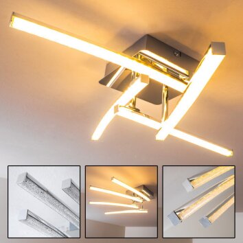 Georgina ceiling light LED chrome, 4-light sources