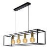 Pendant Light Lucide RUBEN black, 4-light sources