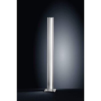 Helestra KURVO floor lamp LED chrome, matt nickel, 2-light sources